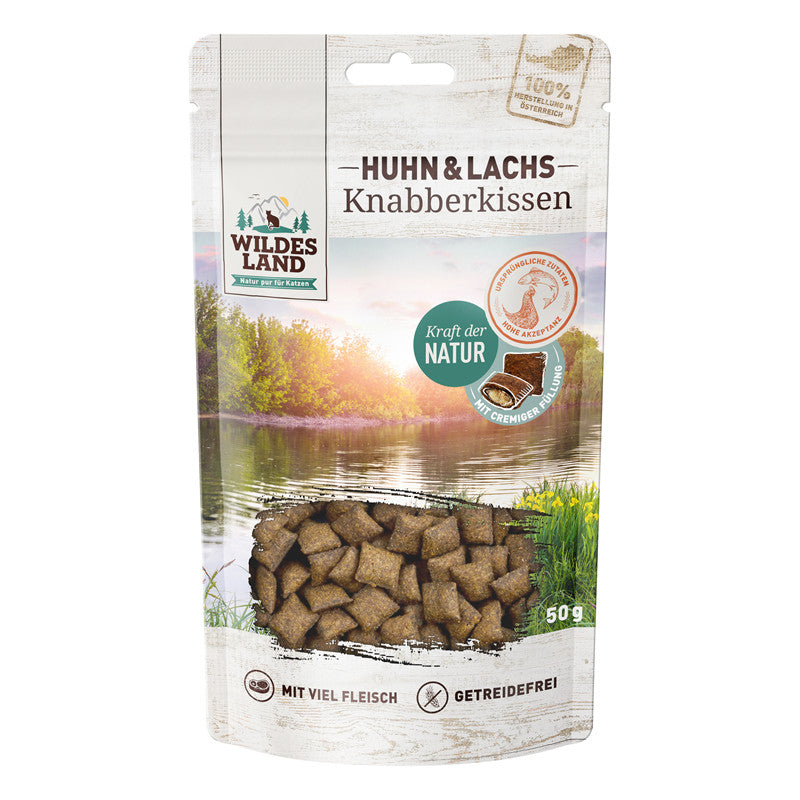 Wildes Land Knabberkissen Huhn und Lachs 50 g