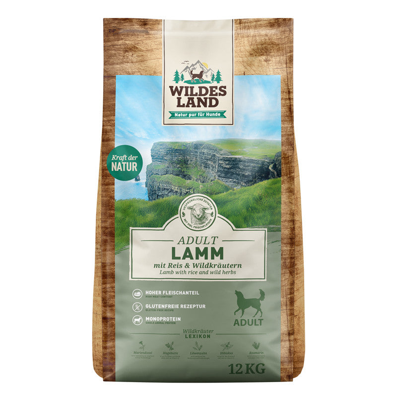 Wildes Land Lamm mit Reis 12 kg