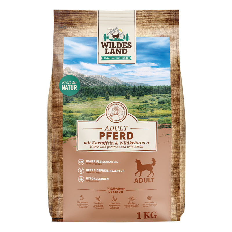 Wildes Land Pferd mit Kartoffeln 1 kg