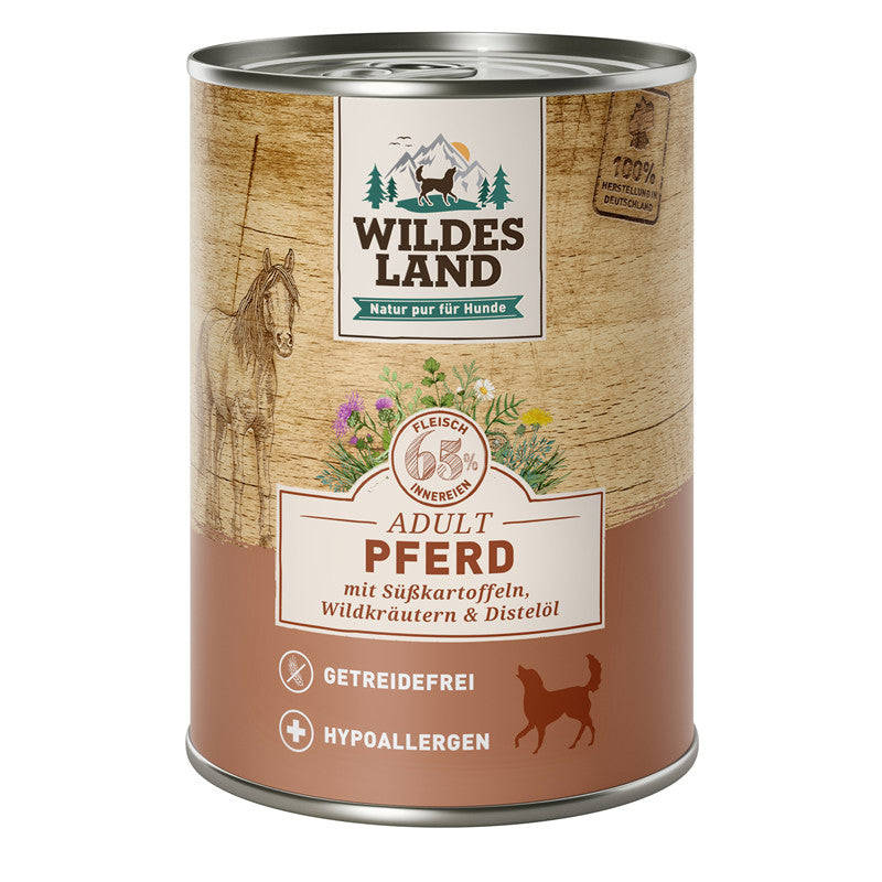 Wildes Land Pferd mit Süßkartoffeln 400 g
