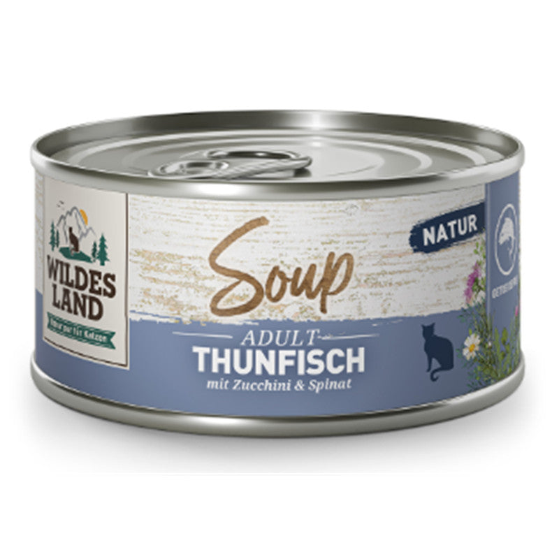 Wildes Land Soup Thunfisch mit Zucchini & Spinat 80 g