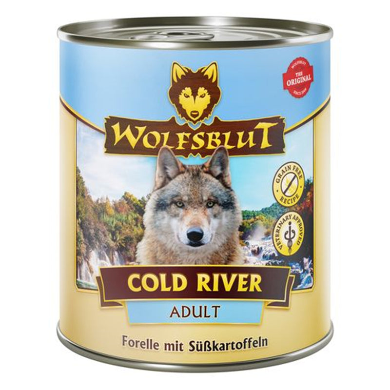 Wolfsblut Hunde Dosen Nassfutter Cold River Forelle und Süßkartoffeln 800 g