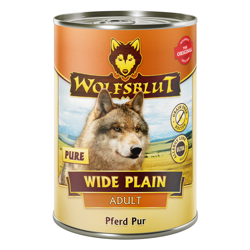 Wolfsblut Hunde Dosen Nassfutter Wide Plain Pure Pferdefleisch 395g
