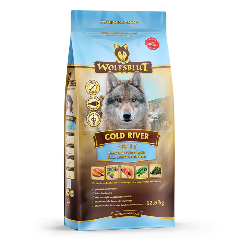 Wolfsblut Hunde Trockenfutter Cold River Forelle & Süßkartoffel 12,5 kg