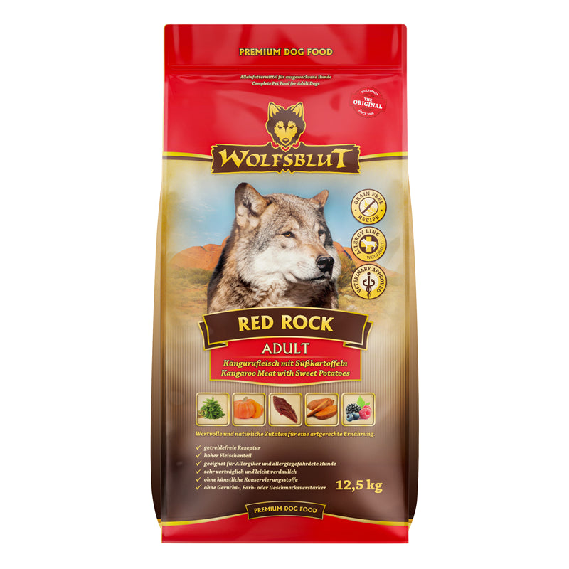 Wolfsblut Hunde Trockenfutter Red Rock Känguru & Kürbis 12,5 kg
