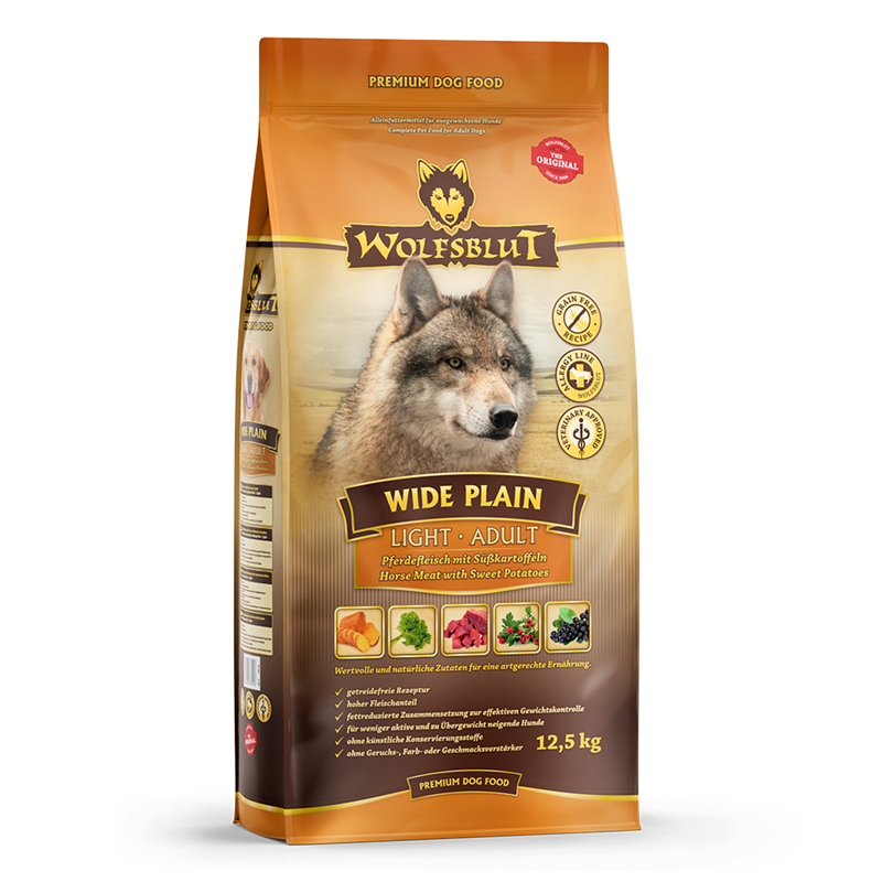 Wolfsblut Hunde Trockenfutter Wide Plain Light Pferdefleisch & Süßkartoffel 12,5 kg