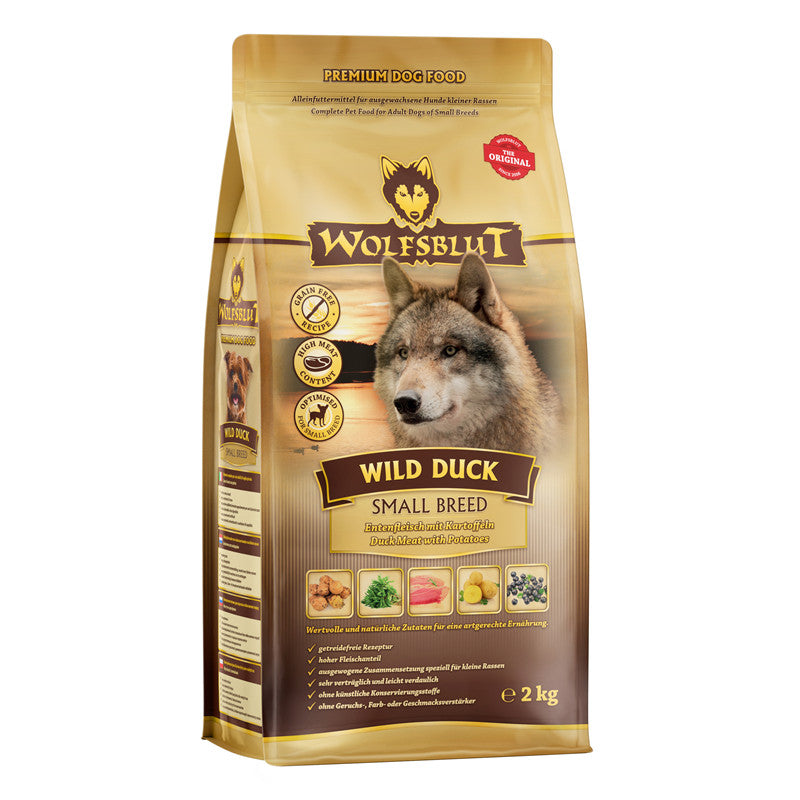 Wolfsblut Hunde Trockenfutter Wild Duck Small Breed Ente & Kartoffel 2 kg