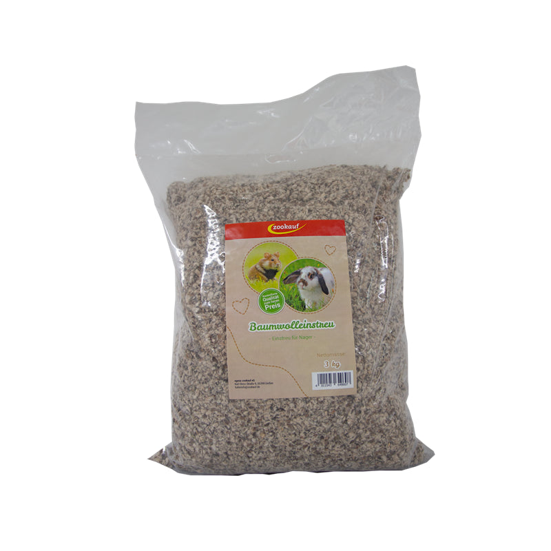 zookauf Baumwolleinstreu für Nager 3 kg