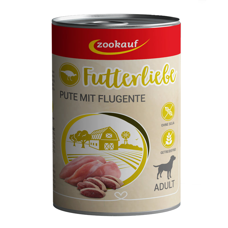 zookauf Futterliebe Adult Pute mit Flugente 400 g