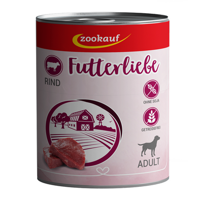 zookauf Futterliebe Adult Rind 800 g