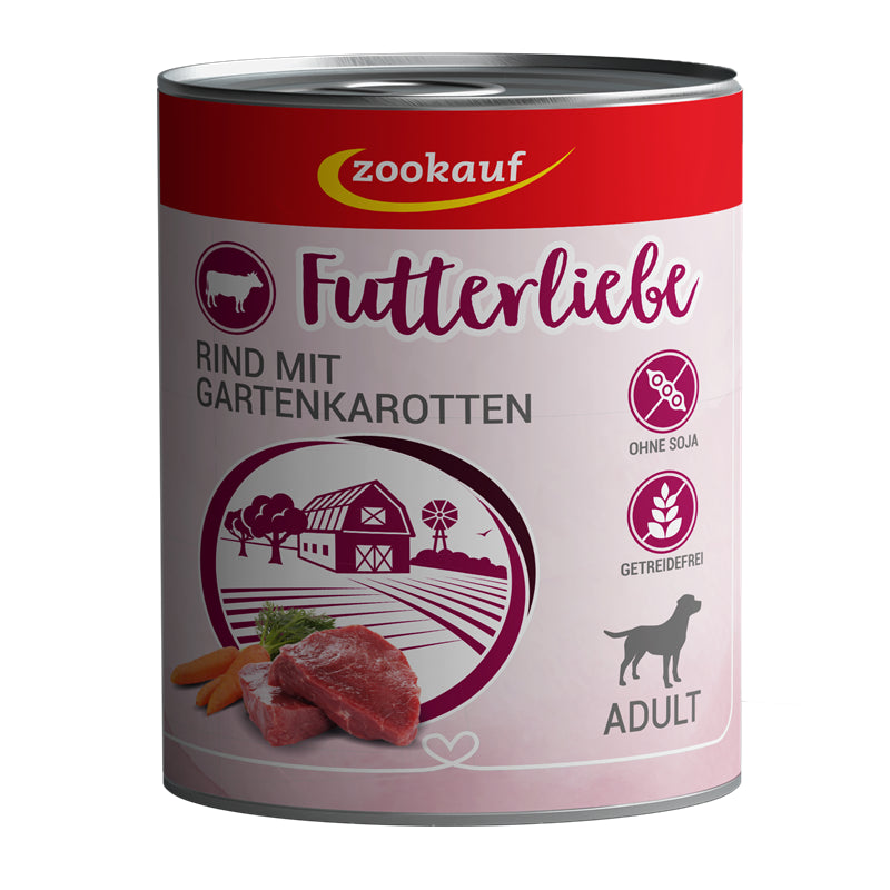 zookauf Futterliebe Adult Rind mit Gartenkarotten 800 g