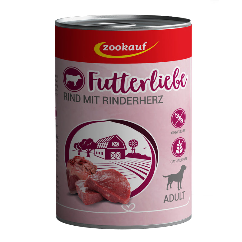 zookauf Futterliebe Adult Rind mit Rinderherz 400 g