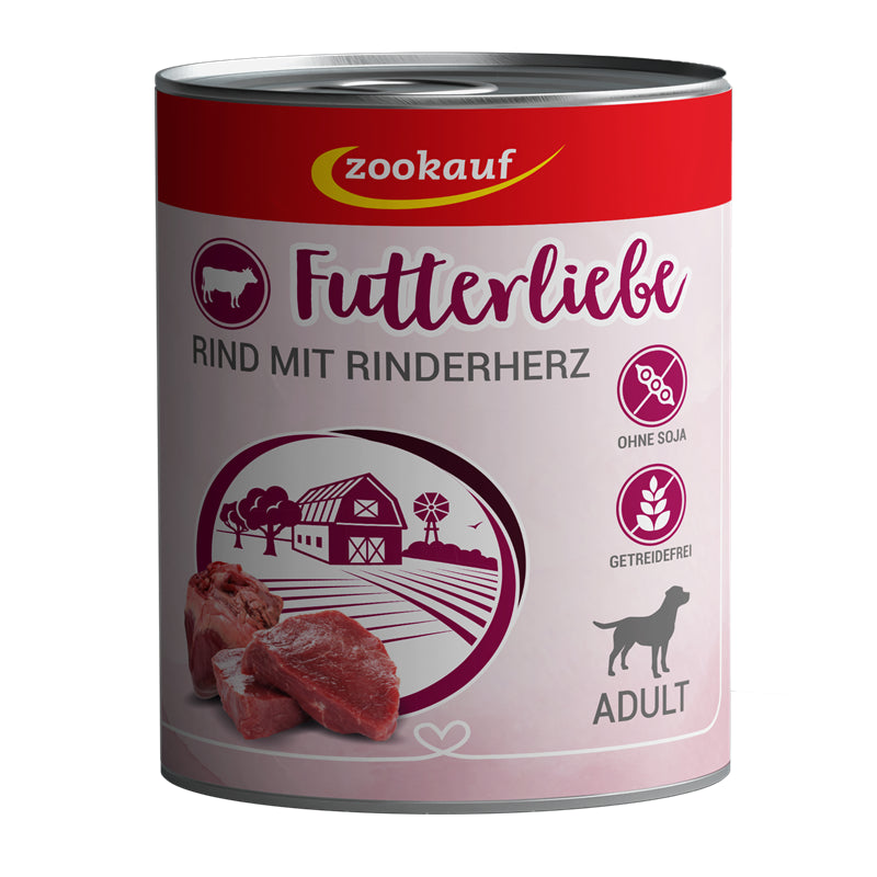 zookauf Futterliebe Adult Rind mit Rinderherz 800 g