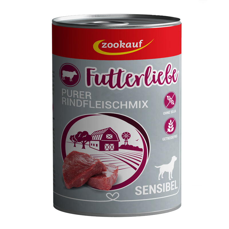 zookauf Futterliebe Sensibel Purer Rindfleischmix 400 g