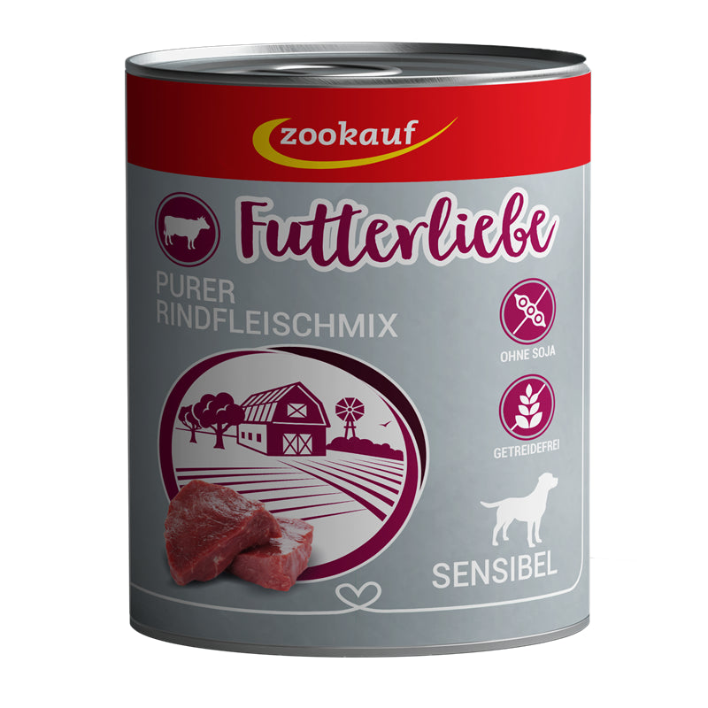 zookauf Futterliebe Sensibel Purer Rindfleischmix 800 g