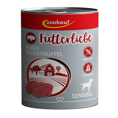 zookauf Futterliebe Sensibel Purer Wasserbüffel 800 g