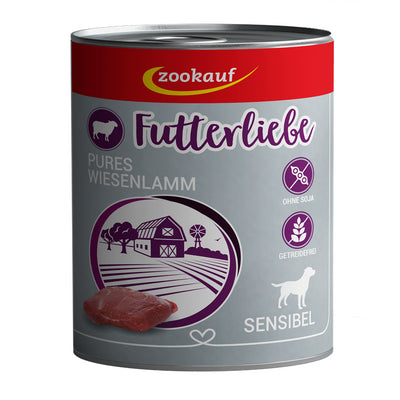 zookauf Futterliebe Sensibel Pures Wiesenlamm 800 g