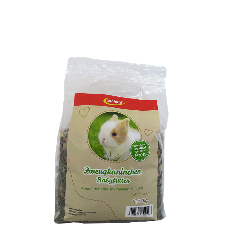 zookauf Nager Futter Premium für Baby Zwergkaninchen 4,5 kg