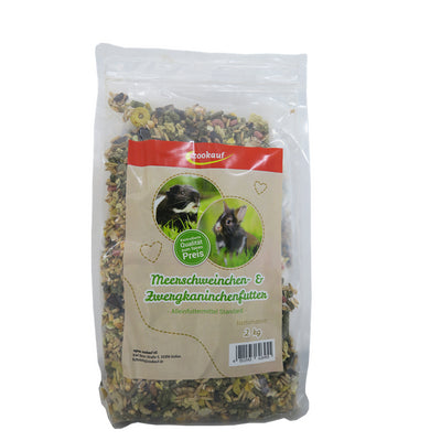 zookauf Nager Futter Standard für Meerschweinchen & Zwergkaninchen 2 kg