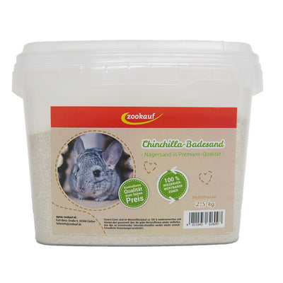 zookauf Nager Premium Badesand für Chinchilla und andere Nager 2,5 kg Eimer