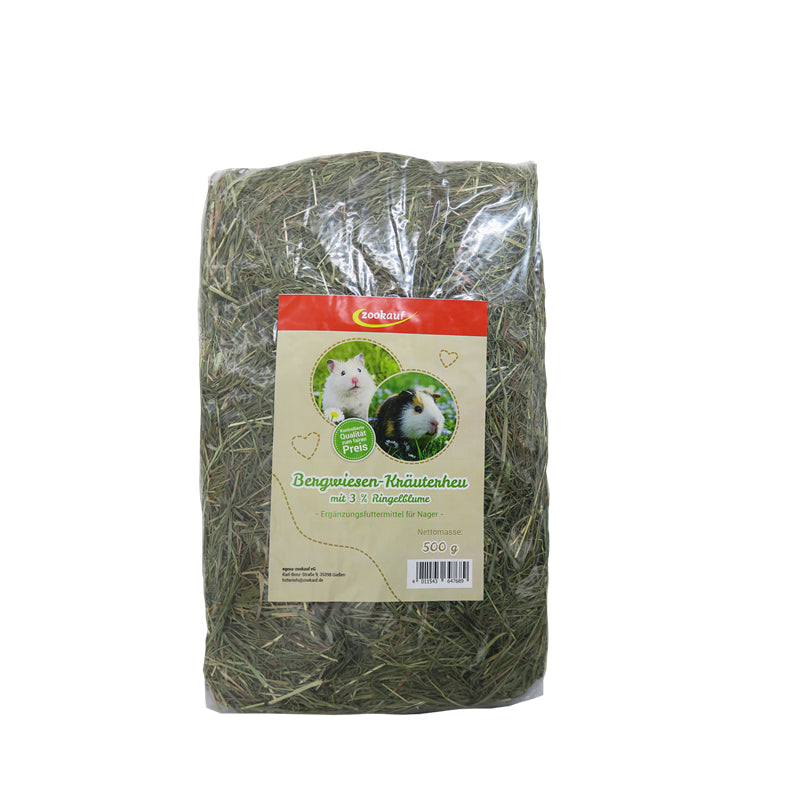 zookauf Nager Premium Bergwiesen-Kräuterheu Ringelblume 500 g