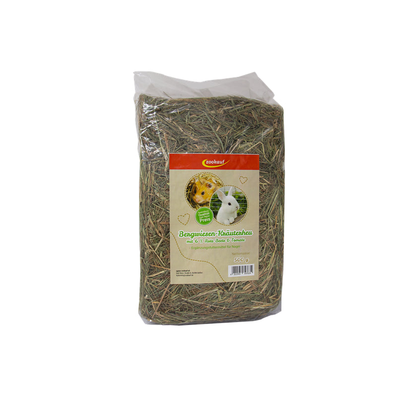 zookauf Nager Premium Bergwiesen-Kräuterheu Rote Beete & Tomate 500 g