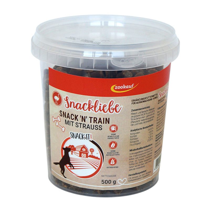 zookauf Snackliebe Snack 'n' Train Strauß 500 g