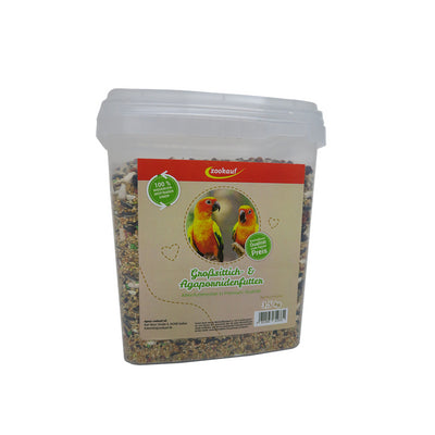 zookauf Vogel Futter Premium für Großsittich 3,5 kg Eimer