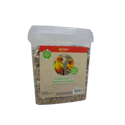 zookauf Vogel Futter Premium für Großsittich 3,5 kg Eimer