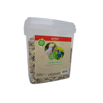 zookauf Vogel Futter Premium für Papageien 2,5 kg Eimer