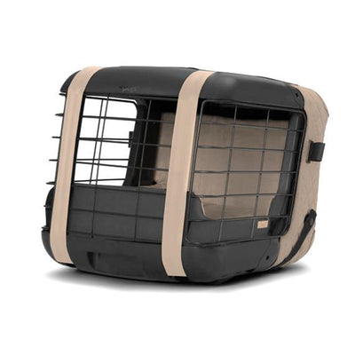 4Pets Caree Transportbox Shifting Sand bis 15 kg - für den Autositz Neue Farbe - Hunde & Katzen bis 15 kg - für den Autositz