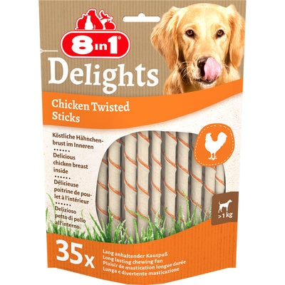 8in1 Delights Twisted Sticks 35 Stück / 190 g