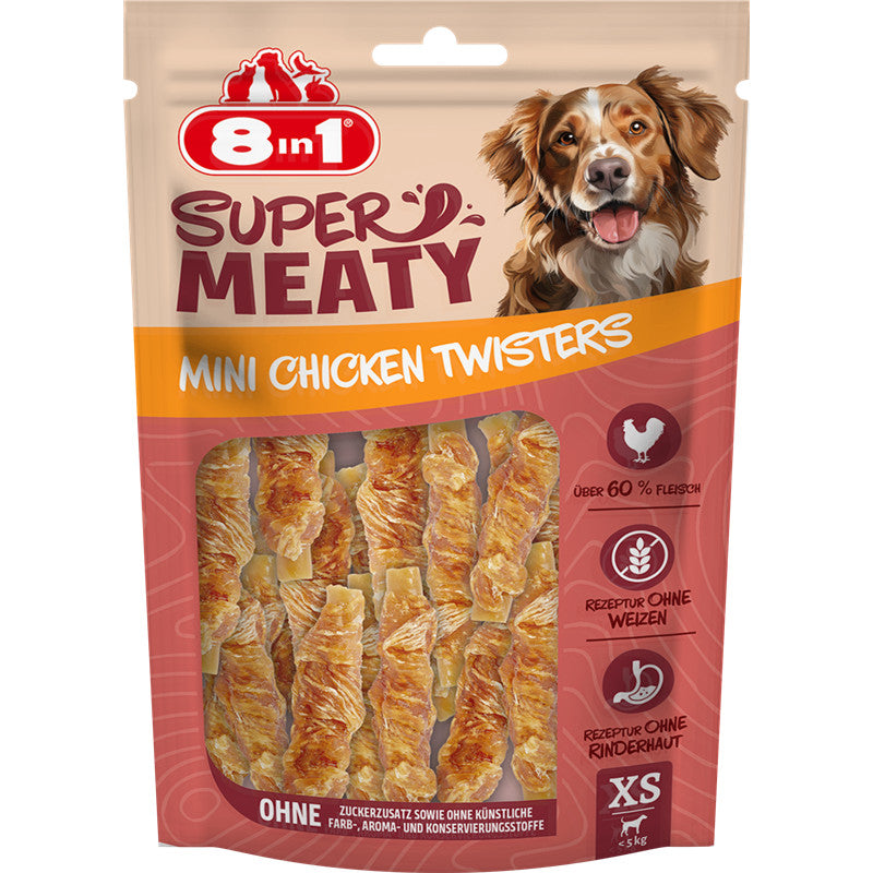 8in1 Super Meaty Chicken Twists XS 108 g