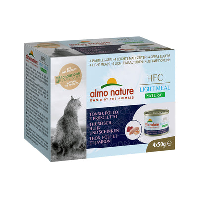 Almo Nature Adult Natural Light Meal Thunfisch, Huhn, Schinken 4 x 50g 1 Stück