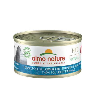 Almo Nature Katzen Nassfutter Thunfisch, Huhn & Käse 70 g