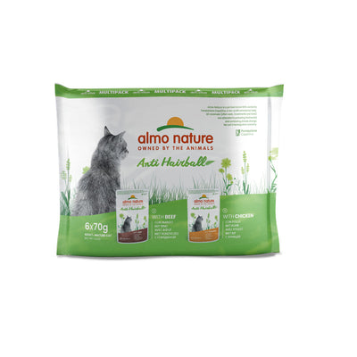 Almo Naturet Pouchbeutel Multipack Holistic Hairball 6x70g 1 Stück