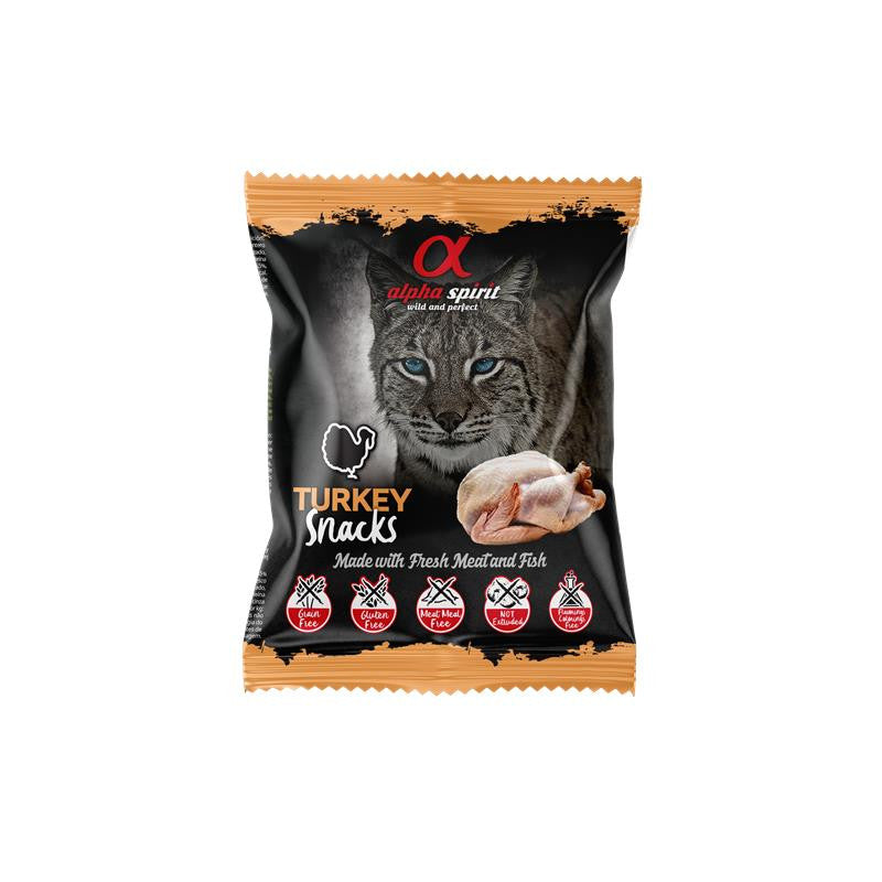 alpha spirit Cat Snack gewürfelt Truthahn 50 g