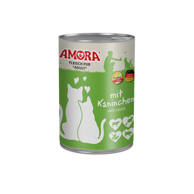 AMORA Cat Fleisch pur mit Kaninchen 400 g