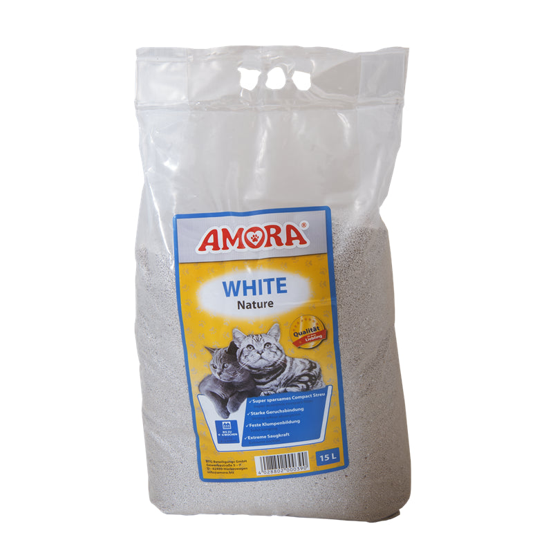 AMORA Katzenstreu White Compact Nature  15 l