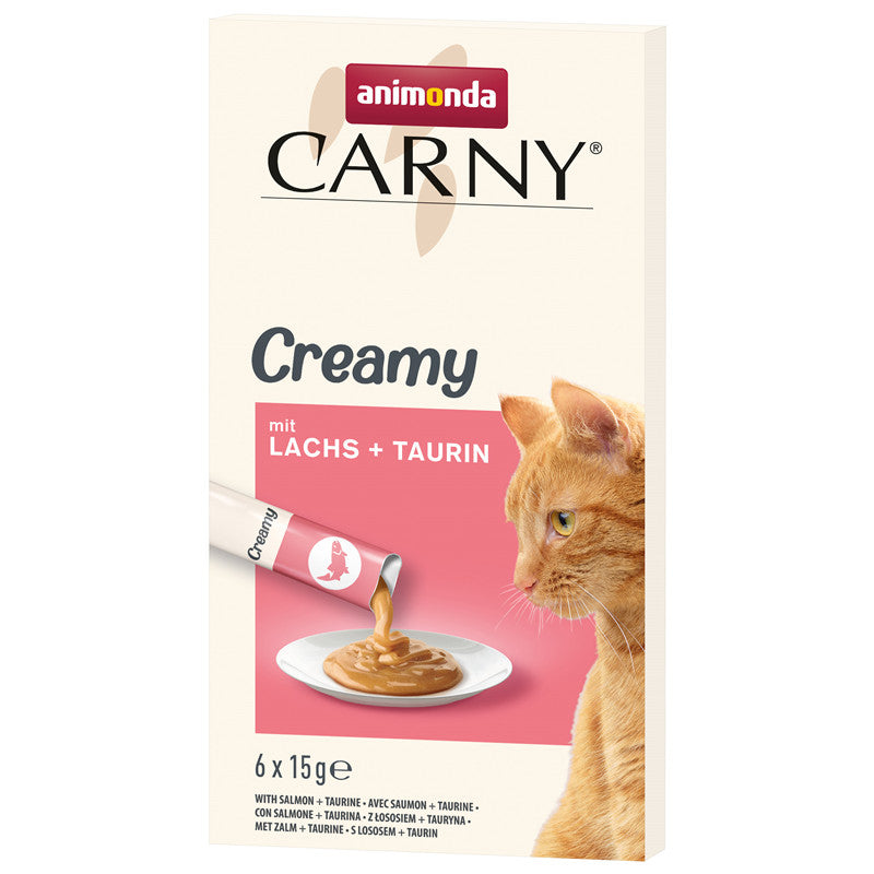 animonda Carny Creamy Adult mit Lachs + Taurin 6 x 15 g