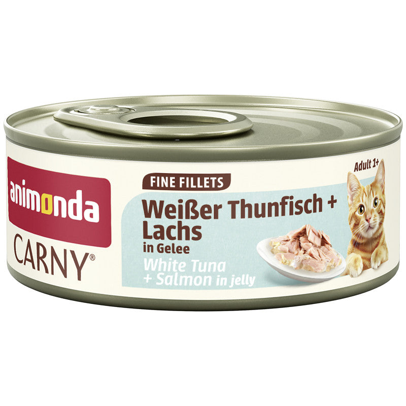 animonda Carny Fine Fillets Adult Weißer Thunfisch + Lachs in Gelee 60 g