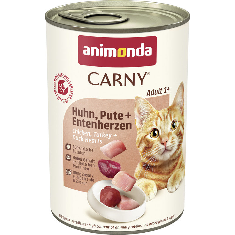 Animonda Cat Dose Carny Adult Huhn & Pute & Entenherzen 400 g