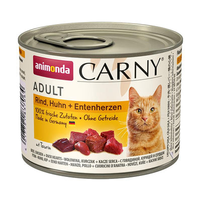 Animonda Cat Dose Carny Adult Rind & Huhn & Entenherzen 200 g