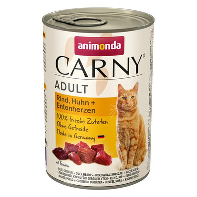 Animonda Cat Dose Carny Adult Rind & Huhn & Entenherzen 400 g