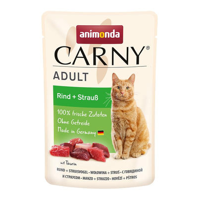 Animonda Cat Portionsbeutel Carny Adult Rind + Strauß 85 g