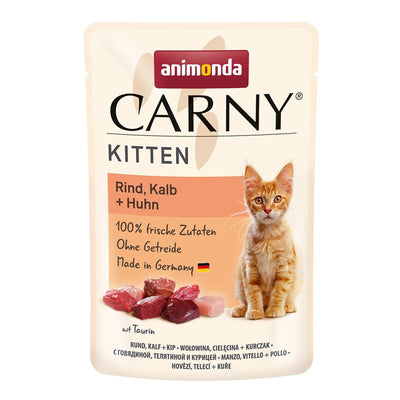 Animonda Cat Portionsbeutel Carny Kitten Rind, Kalb + Huhn 85 g