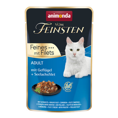 Animonda Cat Portionsbeutel vom Feinsten Adult Geflügel + Seelachsfilet 85 g