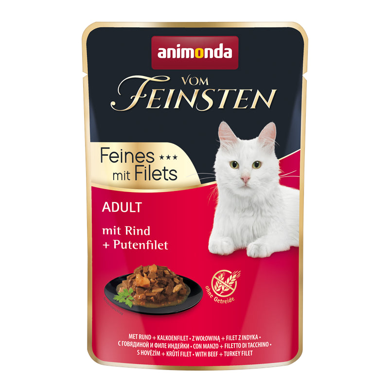 Animonda Cat Portionsbeutel vom Feinsten Adult Rind + Putenfilet 85 g