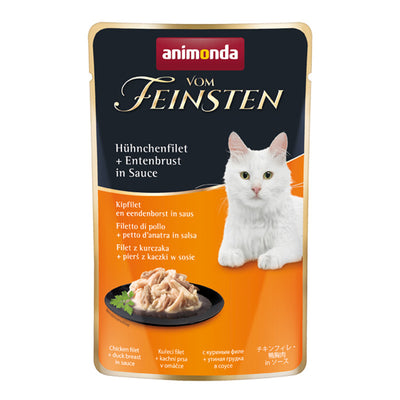 Animonda Cat Pouchbeutel vom Feinsten mit Hühnchenfilet & Entenbrust in Sauce  50 g