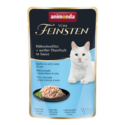 Animonda Cat Pouchbeutel vom Feinsten mit Hühnchenfilet & weißem Thunfisch in Sauce 50 g